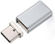 Magnetisk USB-C han til Micro-B 2.0 hun adapter - Sølv