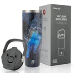 Riley Joy Gourde Isotherme 2.0 - Travel Mug Isotherme 1.2L - Gobelet avec Paille Poignée, Thermos Café pour Chaud ou Glacé en Acier Inoxydable sans BPA pour Voyage Camping