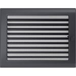 Kratki grille de ventilation grille de cheminée 22cm x 30cm graphite avec stores
