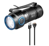 Superstark Mini-Ficklampa, Trustfire MC1 , LED, IP67, 1000 Lumen, Vattentät IPX8