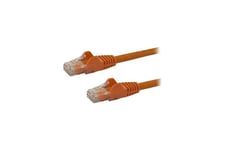 StarTech.com 50cm CAT6 Ethernet Cable, 10 Gigabit Snagless RJ45 650MHz 100W PoE Patch Cord, CAT 6 10GbE UTP Network Cable w/Strain Relief, Orange, Fluke Tested/Wiring is UL Certified/TIA - Category 6 - 24AWG (N6PATC50CMOR) - netværkskabel - 50 cm - orange