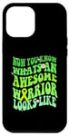 Coque pour iPhone 15 Pro Max Mental Health Warrior Retro Groovy Green Ribbon For Women