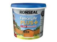Ronseal Fence Life Plus+ Harvest Gold 5 Litre RSLFLPPHG5L