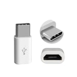 3-PACK Micro-USB till USB C (hane) Adapter - VIT vit