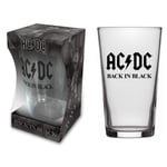 ACDC Back in Black Pint Beer Glass (rz)