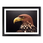 Euphoric Eagle Bird H1022 Framed Print for Living Room Bedroom Home Office Décor, Wall Art Picture Ready to Hang, Black A4 Frame (34 x 25 cm)