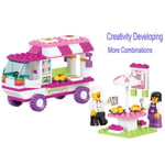 Girl Friends Pink Dream Snack Car Figure Blocks Educational Cons One Size