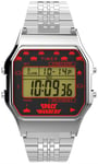 Timex TW2V30000 80 Space Invaders Digital Dial / Silver Tone Watch