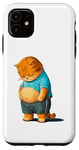 Coque pour iPhone 11 Motif amusant de gros chat pour les amoureux des chats