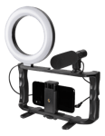 Gadgetmonster – Vlogging Kit, täysimittainen vloggaussarja jossa LED-valorengas, jalusta ja mikrofoni (GDM-1022)