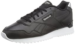 Reebok Women's Glide Ripple Clip Sneaker, Core Black/Silver Met./Footwear White, 3.5 UK
