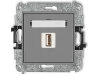Karlik Usb-Laddare Karlik Mini 27Mcusb-3 Singel 5V 2A Grå Matt