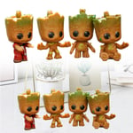 4Pcs Guardians of The Galaxy Cute Baby Groot Mini Figure Toy Ornaments Kids Gift