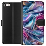 Apple iPhone SE (2016) Svart Plånboksfodral Cellofan