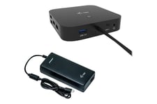 i-Tec USB-C Dual Display Docking Station with Power Delivery - dockningsstation - USB-C / Thunderbolt 3 - 2 x DP - 1GbE