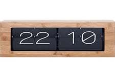 Karlsson Clock, Steel frame, glass, Bamboo, 37 x 17,5 x 9 cm