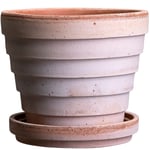 Planet Pot With Saucer Pink Ø14 cm