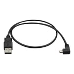 STARTECH Câble USB vers Micro USB coudé à angle droit de 50 cm - Cordon de charge / synchronisation Micro USB - 0,25 mm²