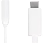 VIVANCO Ljudadapter USB-C till 3,5 mm hona 10 cm Vit