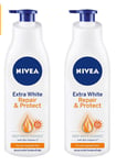 NIVEA Whiten Lotion 2x350ml Nivea Extra Bright Repair With 50X Body Skin