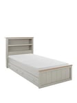 Very Home Atlanta Kids Single 2 Drawer Bed With Mattress Options (Buy And Save!) - Grey/Oak - Bed Frame With Premium Mattress