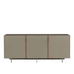 Ligne Roset - Canaletto 3-Door Chest, Dark Walnut / Perle Lacquer, On Legs - Sideboards