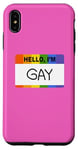 iPhone XS Max Hello, I’m Gay Funny Name Tag Case