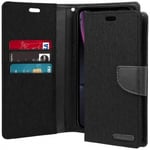 Apple Canvas Diary iPhone 12 Pro Max Wallet Case Black