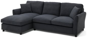 Argos Home Aleeza Fabric Left Hand Corner Sofa - Charcoal