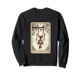 Tarot Card The Hanged Man Halloween Skeleton Gothic Magic Sweatshirt