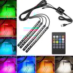 4x 12LED RGB bil interiör Atmosfär Footwell Strip Light