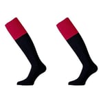 Mitre Unisex Mitre Mercury Contrast Football Socks Black Scarlet Size 7 12, Black/Scarlet, Size - 12 UK