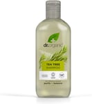 Dr Organic Tea Tree Shampoo, Purifying, Oily Roots & Scalps, Natural, Vegan, Cru