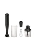 Alessi Plissé MDL10SB/UK - Hand Blender With Measuring Jug, Whisk And Chopper In Thermoplastic Resin, Black. English Plug. ‍500W