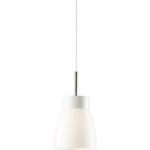 Pendellampa Klara vit, med vit kabel blank opal E27