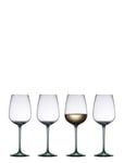 Vinglas Vienna 4 Stk. Home Tableware Glass Wine Glass White Wine Glasses Green Lyngby Glas
