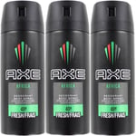 3 x Axe Deodorant Body Spray150ml - Africa