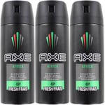 3 x Axe Deodorant Body Spray150ml - Africa 