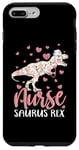 iPhone 7 Plus/8 Plus Funny Dinosaur Scrub Nurse Life RN Nursing LPN Floral Mother Case