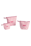 HAY Candy Mono Wash Bag Set of 3 Rosa