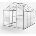 Soana Garden Shed - Serre de jardin aluminium polycarbonate avec porte et fenêtre 183x245x205cm Laelia