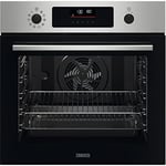 Zanussi Series 60 Built in Electric Single Oven ZOPNX6XN, 72 L Capacity, 600x560x550 mm, Multilevel cooking, SelfClean With Pyrolytic Technology, Stainless Steel