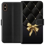 Apple iPhone XS Svart Plånboksfodral Elegant Rosett