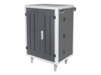 Digitus Dn-45005 - Vagn (Sync, Charge And Uv Clean) - För 30 Surfplattor/Bärbara Datorer - Mobil - Låsbar - Kallvalsat Stål, Högstyrkealuminium, Abs-Plast - Svart - Skärmstorlek: Upp Till 15,6 Tum - Utmatning: 5 V