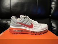 Nike Air Max 2017 (GS) - UK 4 (EUR 36.5) White Wolf Grey Sport Red 851622 101