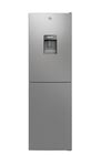 Hoover HOCT3L517EWSK-1 Freestanding Low Frost 55cm Wide Fridge Freezer with Water Dispenser - Silver - E Rated
