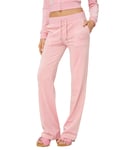 Juicy Couture Del Ray Classic Velour Pant Pocket Design W Candy Pink (Storlek L)