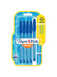 Papermate Paper Mate InkJoy 100ST Kulspetspennor med huv | Fin spets (0,7 mm) | Blå | 5 stycken