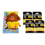 Hey Duggee Talking Soft Toy + Duracell Specialty LR44 Alkaline Button Battery 1.5 V, Pack of 8 (76A/A76/V13GA)
