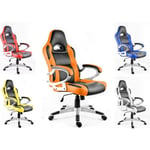 POLIRONESHOP MONZA Chaise de bureau fauteuil siége pour ordinatore racing gamer sport gaming orange